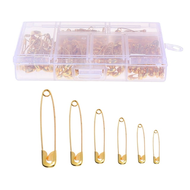 CTIRCHIU 250 Pcs Fournitures et Accessoires de Couture avec Mini Épingles de Sûreté Doré