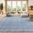 thumbnail image 5 of SAFAVIEH Tucson Diego Traditional Machine Washable Area Rug, 3' x 5', Blue/Rust, 5 of 15