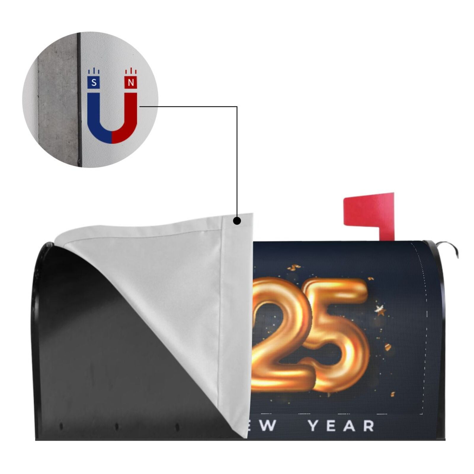 Kdxio Magnetic Mailbox Cover 21x18 in Mailbox Cover Outdoor Decoration Holiday Mailbox Covers for Home Garden Yard-21x18 in