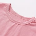 thumbnail image 5 of Toddler T Shirts Toddler Kids Girls Summer Solid Short Sleeve Casual T Shirt Lightweight Breathable Soft Top Boys T Shirts Pink 4 Years-5 Years, 5 of 6