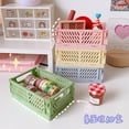 thumbnail image 2 of Mini Boîte de Rangement Pliable en Plastique Panier de Transport de Bureau, 2 of 7