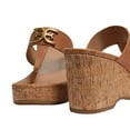 thumbnail image 6 of Sam Edelman Yardlie Cuoio Brown Wedge Heel Leather Strap Slip On Heeled Sandals (Cuoio Brown, 5), 6 of 7