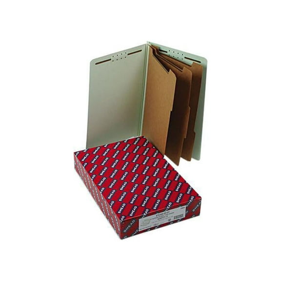 Smead Folder,End Tab,Gray/Green,PK10 29820