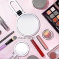 thumbnail image 3 of 2 Pieces 15x Magnifying Handheld Mirror And 10x Travel Makeup Mirror, Folding Double Sided Pedestal Mirror, 3 of 5