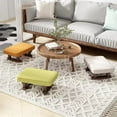 thumbnail image 7 of Bevtee Small Foot Stool, Fabric Ottoman Footstool with Wooden Legs, Footrest Stools with Padded Foam Seat, Dark Gray, 7 of 7