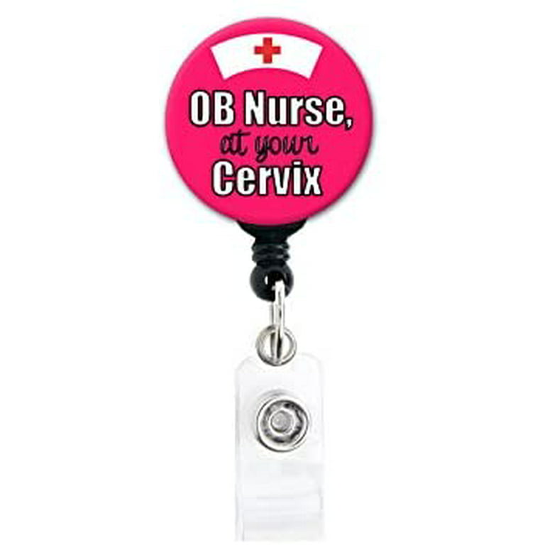 10 Pack Funny Nurse Badge Reels Retractable Nursing ID Clip Cute ID Badge  Holder Medical Badge Clip Cool Name Tag Holder for Nurse Doctor Teachers  Students Women Men (Black) : : Stationery