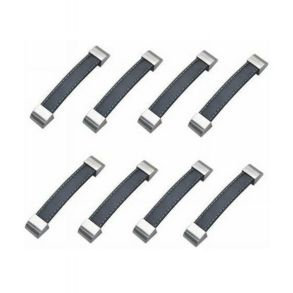Rustic Leather Cabinet Drawer Pulls, Handmade Leather Dresser Knobs, Zinc Alloy, Full Grain Leather, Industrial Effect, Easy to Install for Cabinets, Kitchens, Bathrooms