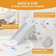 thumbnail image 2 of Toddler Slide for Kids Indoor Baby with Climber Ball Pit Slide in Pearl White Kids Indoor Freestanding Playset with Basketball Hoop, 2 of 6