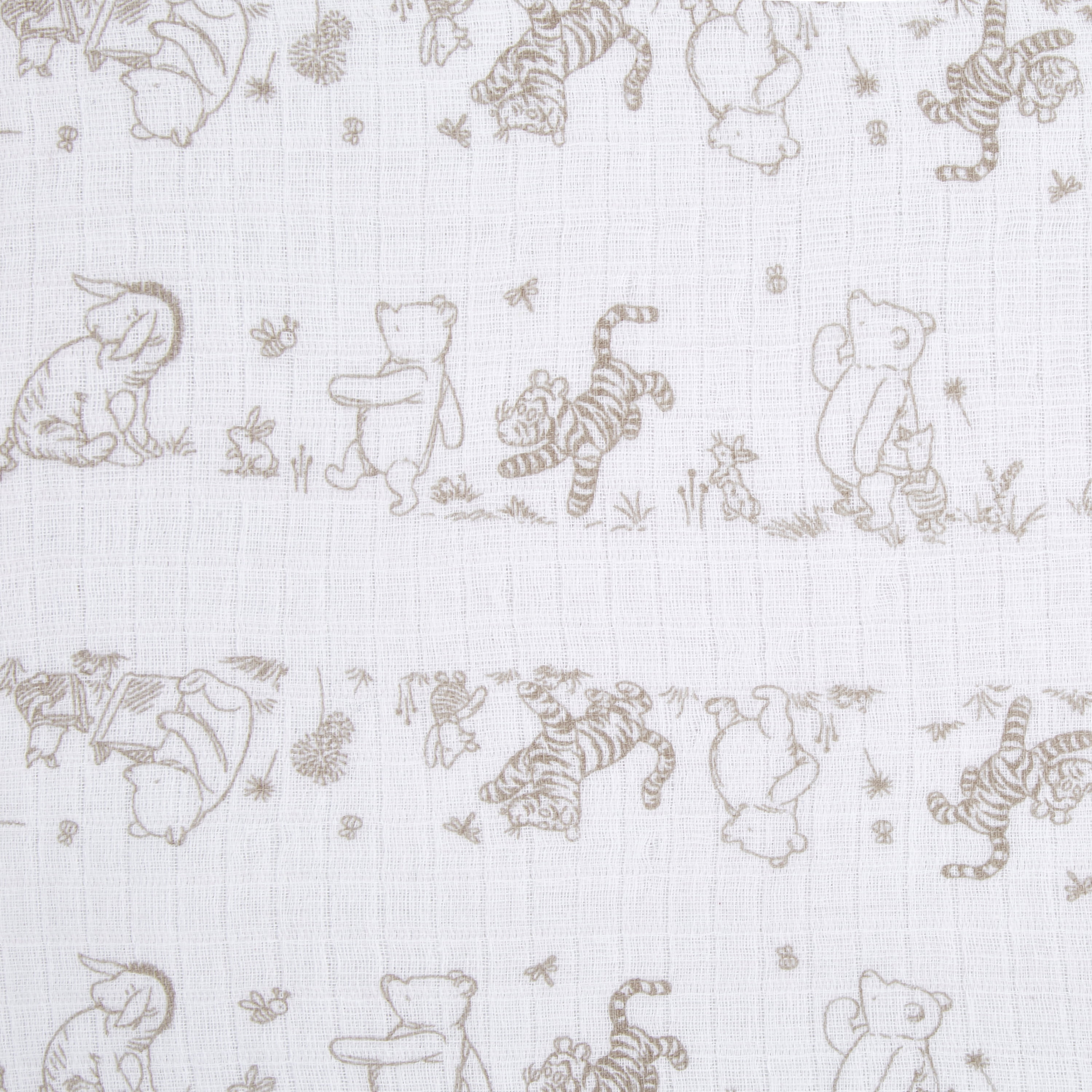 aden + anais x Disney Baby, Cotton Muslin Swaddle Blanket, Winnie the Pooh, Unisex, Infants, 4-Pk