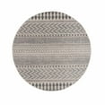 thumbnail image 2 of Hauteloom Tigris Living Room, Bedroom Area Rug - Traditional - Gray, Ivory - 6'7" Round, 2 of 8