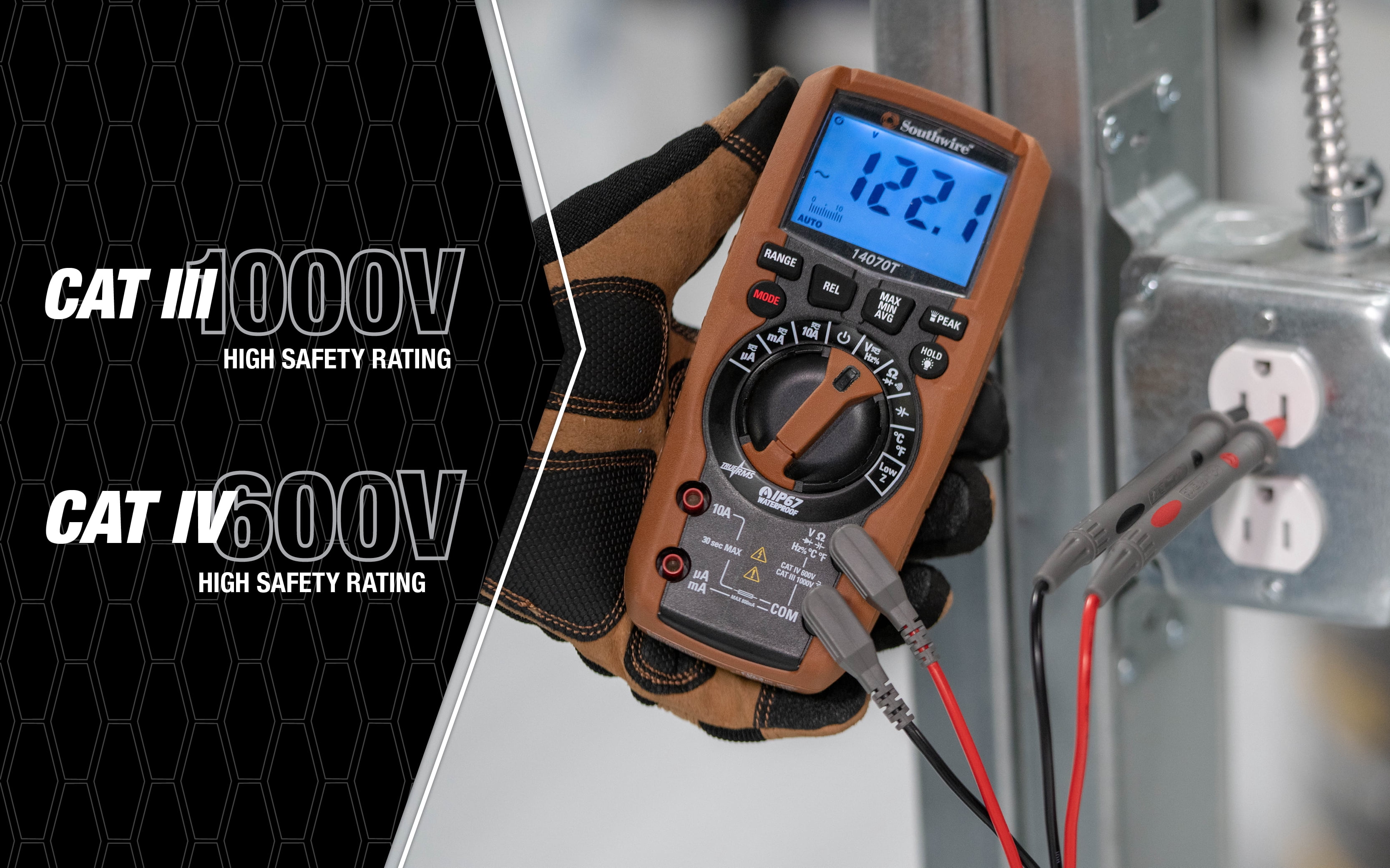 Southwire 14070T TechnicianPRO Auto-Ranging TrueRMS Digital Multimeter