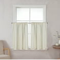 thumbnail image 5 of Better Homes & Gardens Linen Blend Light Filtering Rod Pocket Kitchen Curtain Tiers and Valance, Set of 3, Papyrus Beige, 60 W x 36 L, 5 of 8