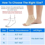 Velpeau Ankle Support Brace for Ligament Damage & Sprained Ankle, Plantar Fasciitis Support & Achilles Tendonitis Pain Relief, Ankle Brace for Foot Pain Recovery,Unisex(Khaki, M)