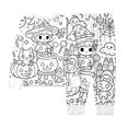 thumbnail image 7 of WOYY Girls Halloween DIY Coloring Long Sleeve Top Pants Pajama Sets Sleepwear, Sizes 2-10, 7 of 7