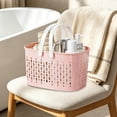 thumbnail image 6 of Hovilon Bath Storage Basket, Portable Plastic Shower Caddy with Handle & Drainage Holes, Waterproof Quick-Dry Toiletries Organizer for Bathroom Dorm Gym, Holds Shampoo Shower Gel Towels, Pink, 6 of 6