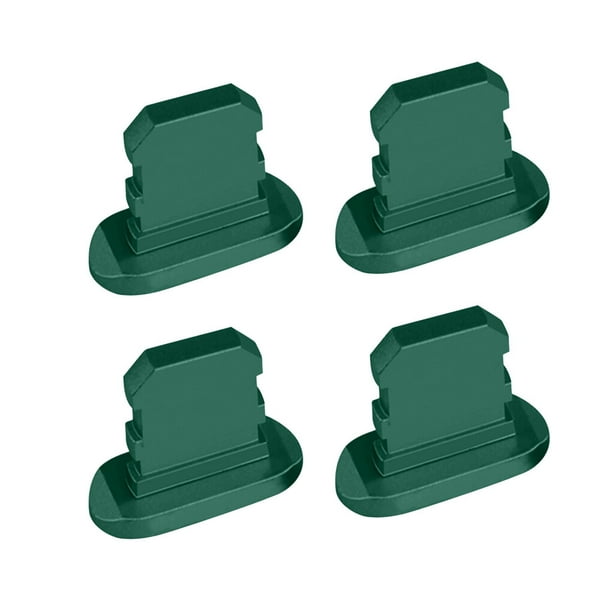 Bearachild 4Pcs Mobile Phone Stopper Dust Proof USB Protection Anti-dust Cap Micro Charging Port Replacement for 13/Mini/Pro/Pro Max Cables de audio/vídeo Verde oscuro