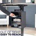 thumbnail image 6 of VIVO Black Clamp-on Desk Leg Shelving Unit, Multi-Level Storage Shelves, 6 of 8