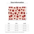 thumbnail image 5 of Fuzoiu Red Ladybug Print Flannel Blanket,Throw Blanket,Flannel Home Decor,Fleece Bed Blankets,Cozy Soft Blanket for Bed, Sofa, Camping, and Travel-40"x30", 5 of 6
