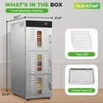 thumbnail image 7 of NutriChef 30 Layer & 3 Chamber Commercial Food Dehydrator Machine - Stainless Steel Trays, Digital Timer and Temperature Control, Ideal for Jerky Meat, Fruit, Pet Treats, Vegetables, and Herbs, 7 of 7