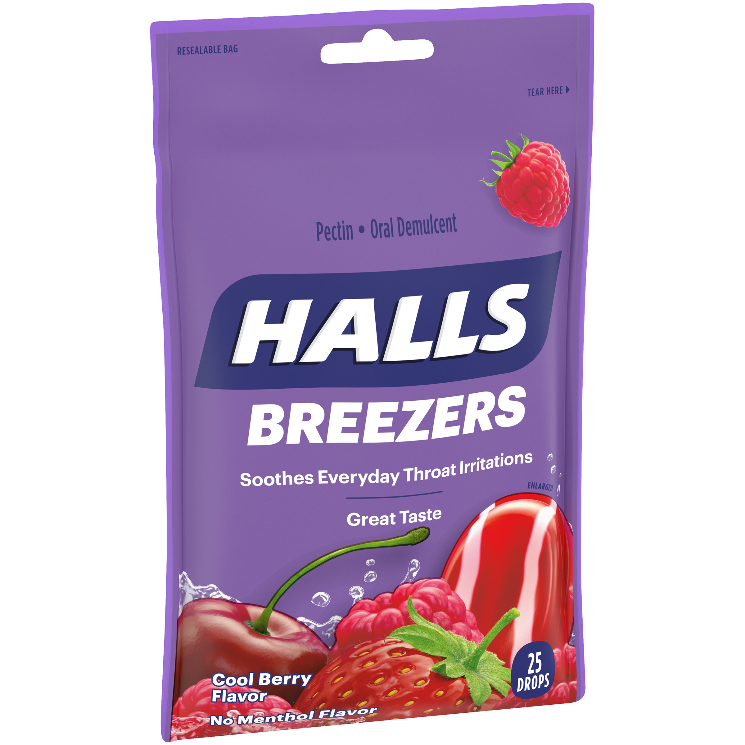 HALLS Breezers Cool Berry Drops, 25 drops - Walmart.com - Walmart.com