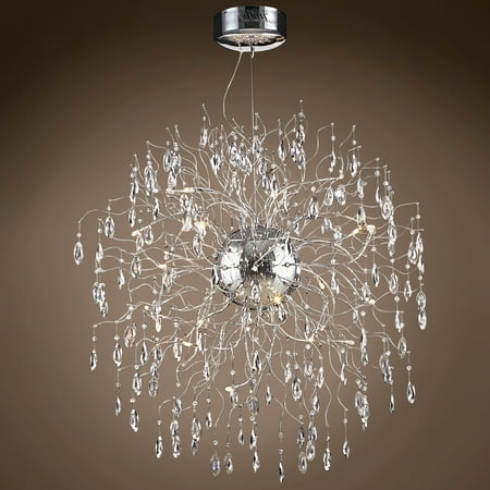 

Lunasphere 18 Light Polished Chrome Pendant with Clear European Crystals