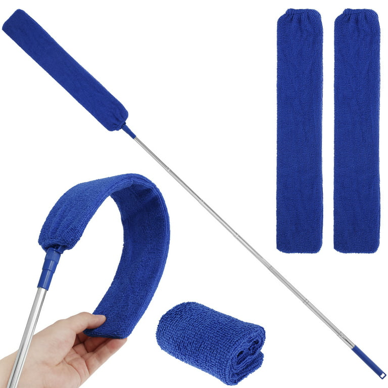 Knowbie 5Pcs Retractable Gap Dust Cleaner Cleaning Tools with 3 Microfiber  Dusting Cloths,53inches Long Handle Retractable Duster Brush for Cleaning
