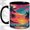 Black, variant on Tropical Sunset Accent Mug, 11oz Ceramic Coffee Cup for Beach Lovers