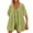 Green, variant on Rompers for Women Puff Short Sleeve Scoop Neck Tie Front Pleated Oversized Short Jumpsuits Casual Loose Overall Shorts