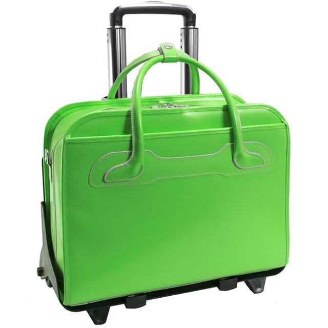 Willowbrook W Série Cuir Détachable à Roues Cas Dames - Green