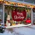 thumbnail image 3 of YWIYIUD Christmas Garage Door Banner Cover, Extra Large Garage Decorations, Rustic Xmas Winter Snowman Door Banner for Indoor Outdoor Home Wall Christmas Holiday Party Banner for Xmas 5x7 FT, 3 of 3