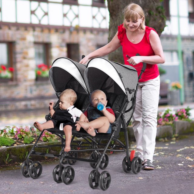 Poussette Pliable Bébé Double Poussette Enfants Jogger Voyage Poussette Bébé