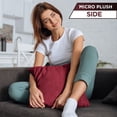 thumbnail image 5 of 22" x 22" Throw Pillow - AZ Maroon: 2 PCS / 4 Sided. Luxurious Premium Microbead Pillow with Reversible Cover Microsuede/Microplush Fabric. Forever Fluffy, Beautiful & Supportive. Soft & Comfy., 5 of 9