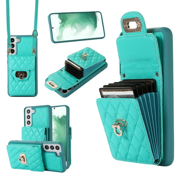 Allytech Galaxy S20 FE Case Wallet, S20 FE 5G Case,Retro PU Leather Strap Wristlet Cover Case with Snap Closure Card Holder and Kickstand for Women Wallet Case for Samsung Galaxy S20 FE -