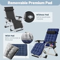 thumbnail image 6 of NAIZEA Zero Gravity Chairs Outdoor Oversized Folding Patio Lounge Chair with Mat,Tray,Pillow, 6 of 8