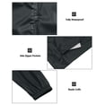 thumbnail image 5 of Men's Packable Rain Jacket Windbreaker Waterproof Lightweight Rain Coat with Hood for Golf Cycling Hiking Gray XL, 5 of 7