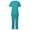 Mint Green, variant on Savings Clearance 2024! Funicet Womens Scrub Tops Women's Short-Sleeved Solid Color Pocket V-Neck Nurse Suit Black L