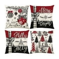 thumbnail image 3 of 4PCS Christmas Decorative Throw Pillow Covers 18x18" Christmas Pillowcase Santa Claus Print Pillowcase Holiday Bedroom Home Decors Cushion Cover for Couch Sofa Bed, 3 of 7