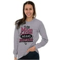 thumbnail image 5 of This Mom Means Business Funny Mothers Women's Long Sleeve T Shirt Brisco Brands S, 5 of 6