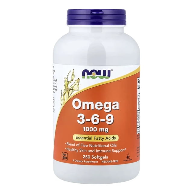 NOW FOODS, OMEGA 3-6-9, 1000 MG, 250 CAPSULAS