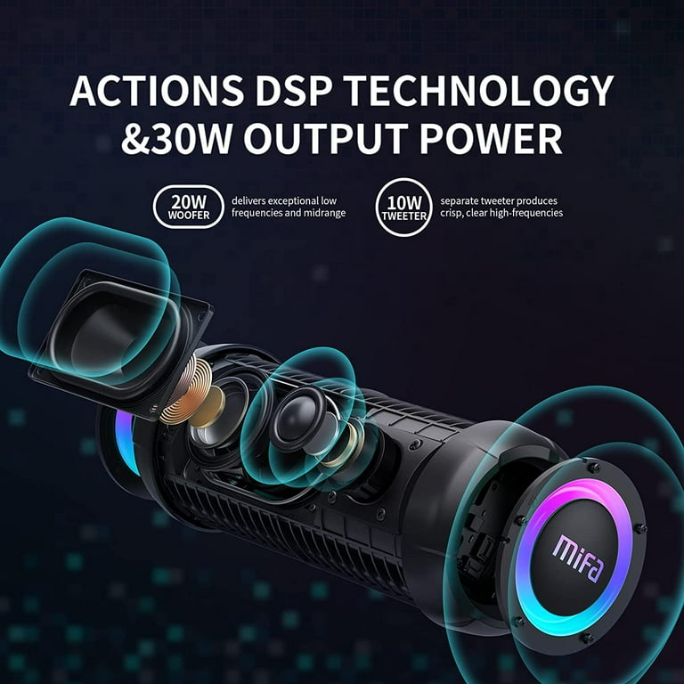 MIFA Wild Rod Waterproof Bluetooth Speaker, 30W, Stereo Sound