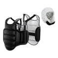 thumbnail image 4 of QualitChoice Muay Thai Taekwondo Boxing Protections Protective Comprehensive Wear Lightweight Chest Protector Karate Chest Protector Black and White M, 4 of 6