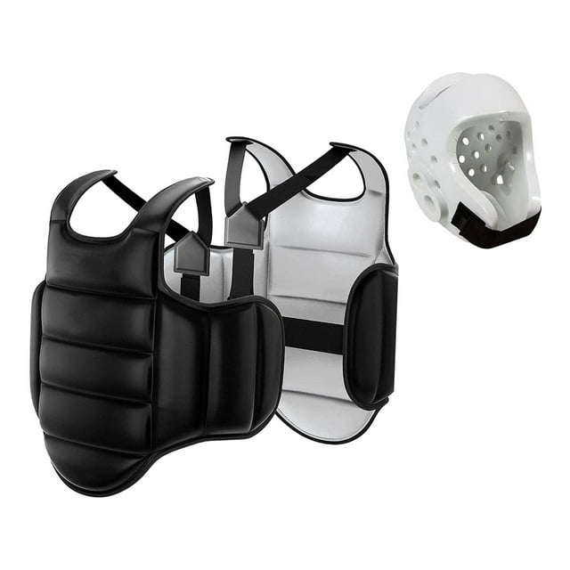 Baohd Chest Protector For Men Women Training Equipment Breathable And Comfortable Fit Karate Chest Protector Black and White M