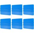 thumbnail image 1 of HARFINGTON 6pcs Vinyl Squeegee, Vinyl Wrap Decal Squeegee Tool, 4-Inch Car Vinyl Film Scraper Plastic Squeegee for Car Wrap, Sign Making, Window, Blue, Rectangle, 1 of 7