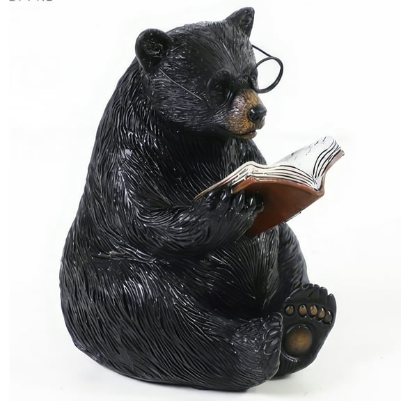 FC Design 5.75"H Bear Reading with Glasses Figurine Statue Sculpture Ornament Decoration Home/Room Decor and Unique Gift Ideas for Housewarming, Holidays and Birthdays
