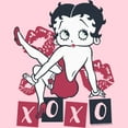 thumbnail image 2 of Junior's Betty Boop XOXO Kisses  Graphic Tee Light Pink X Large, 2 of 3