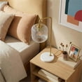 thumbnail image 4 of Brilliant Glow Clear Glass White Marble Table Lamp, 4 of 6