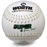 11-inch Worth Super Green Dot ASA Leather Softball