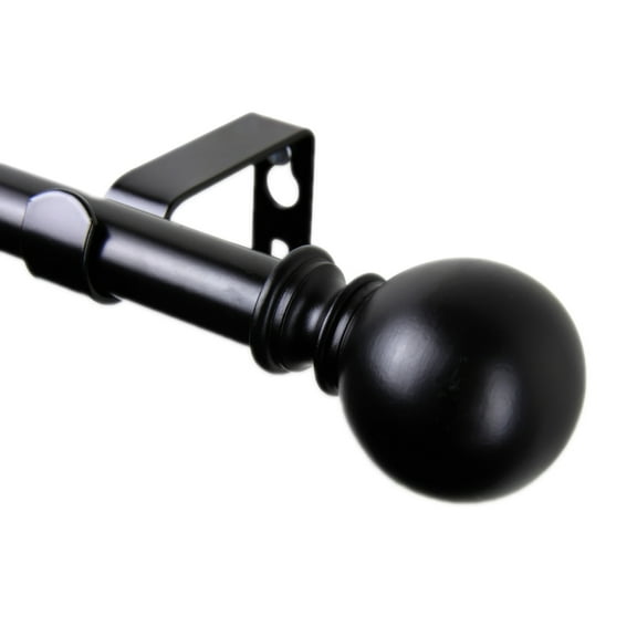 Luna Curtain Rod 28-48 inch - Black