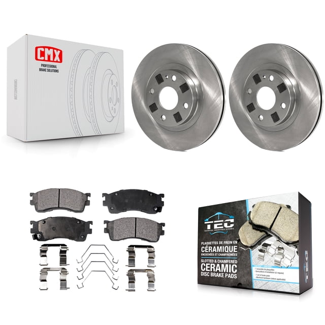 Transit Auto Front Disc Brake Rotors and Ceramic Pads Kit for Car Mazda Protege K8T-100335