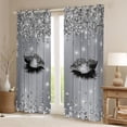thumbnail image 2 of Homewish Girly Elegant Eyelash Black Out Curtains for Teens Boys Girls,Bling Glitter Curtains Pack of 2 (42x63 Each),Graffiti Splash Bedroom Curtains,Microfiber Bedroom Decor, 2 of 6